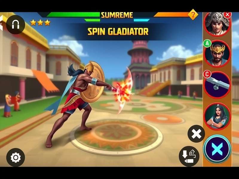 Supreme Spin Gladiator character customization screen
